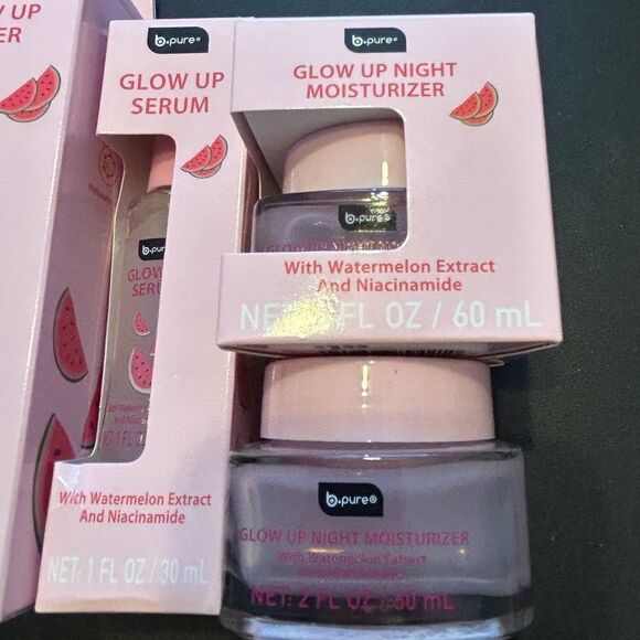 🌻 Glow Up Watermelon Skincare Set with Pink Tones New FullSz - Picture 3 of 3